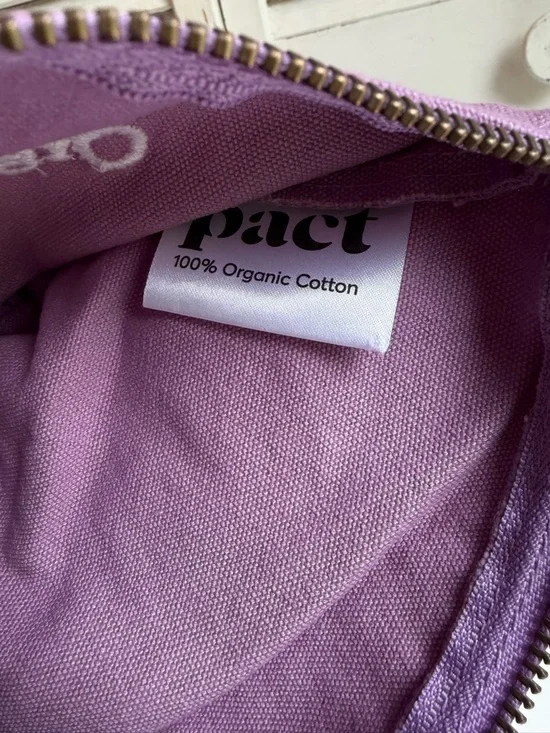 Pact Lavender Canvas Zip Pouch with Embroidered Logo - Picture 8 of 8